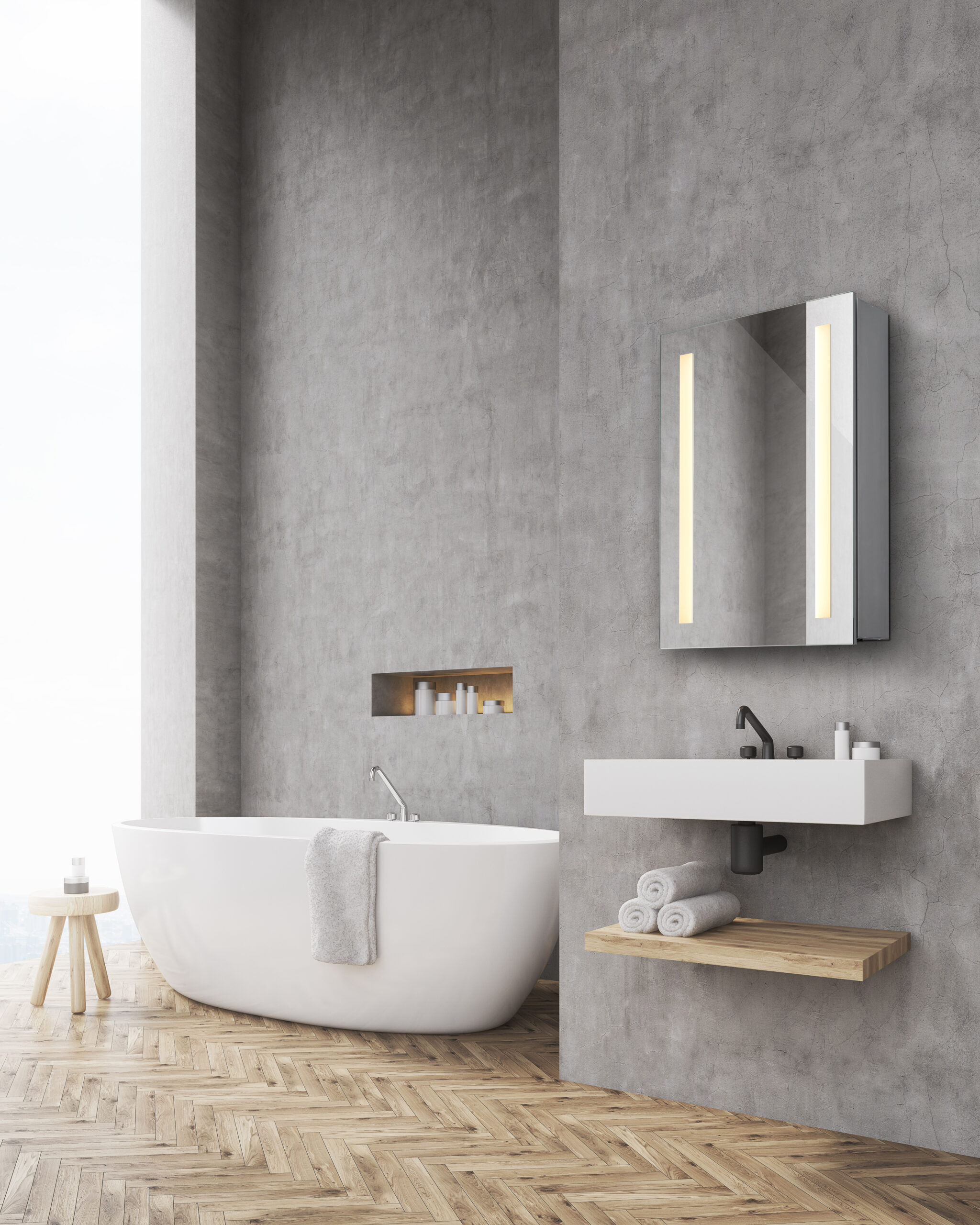 Side view of bathroom Pernia